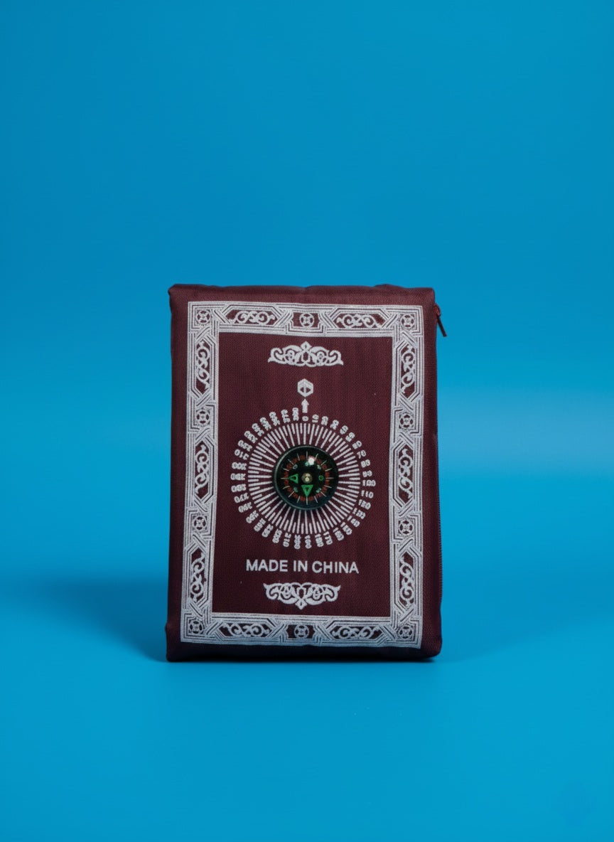 Compact Red Pocket Prayer Mat - Travel-Friendly Islamic Sajjadah | Premium Portable Musalla Sri Lanka