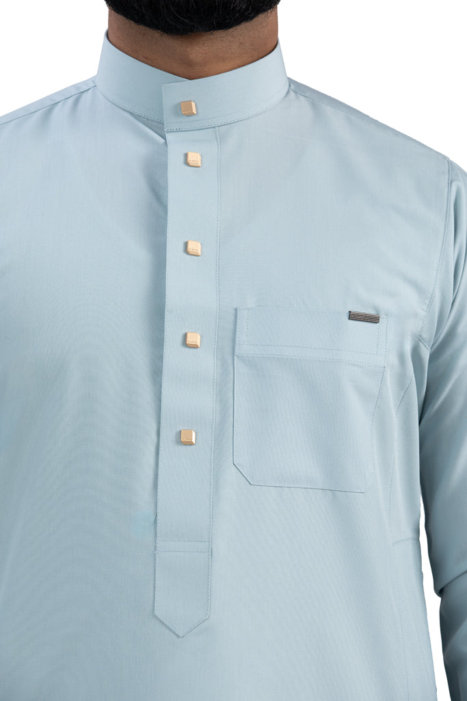 Premium Cotton Thobe - Light Green | AlMumtaz Sri Lanka