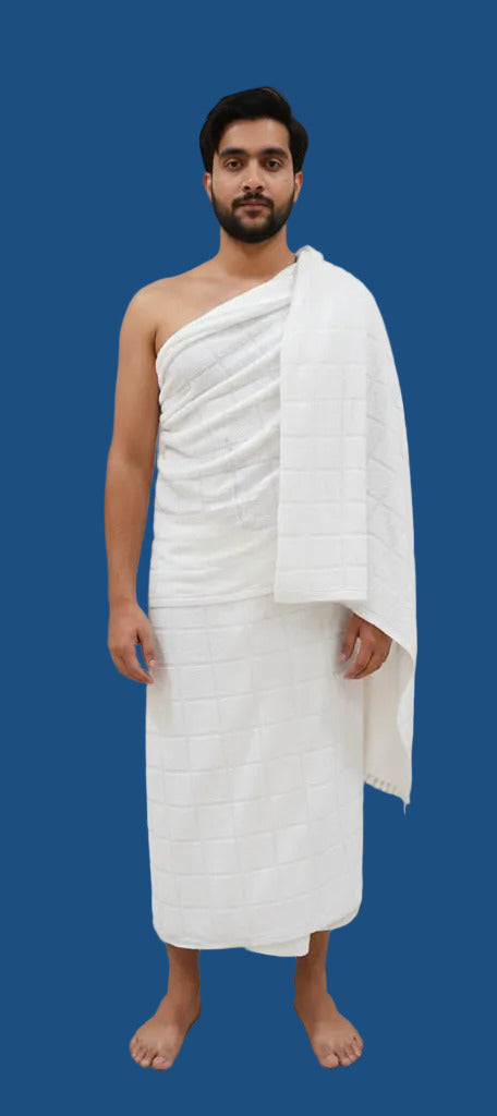 Premium white Ihram set Colombo for Hajj and Umrah available at AlMumtaz Sri Lanka