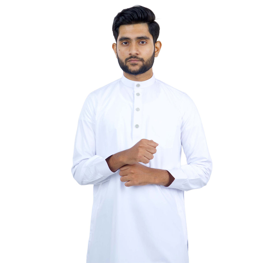 Premium white cotton kurtha for nikah - AlMumtaz Sri Lanka